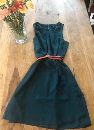 A-lijn kleedje blauw/groen , merk: New Look, staat: Heel goed, maat: S / 36 / 8, € 4,00, € 4,90 inclusief Kopersbescherming