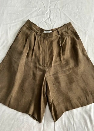 Khaki green Mango co-ord high waist long Bermuda shorts, brand: Mango, condition: Very good, size: XS / UK 4-6, £14.00, £15.40 includes Buyer Protection