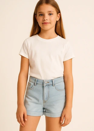 Short en jean clair fille 12 ans-Gémo, marca: Gémo, estado: Muy bueno, tamaño: 12 años / 152 cm, 3,00 €, 3,85 € Protección al comprador incluida