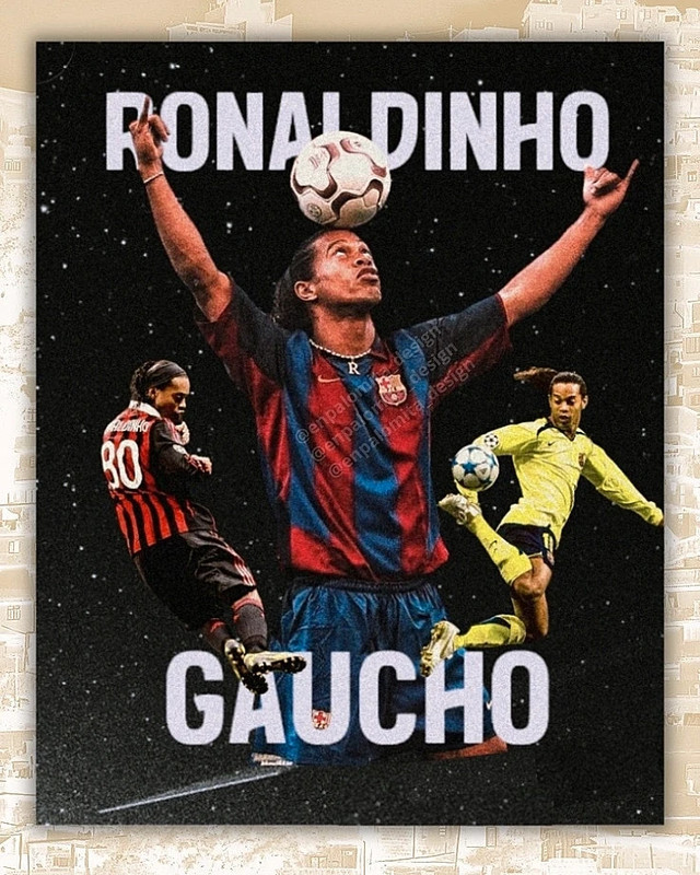 Ronaldinho Vintage Poster
