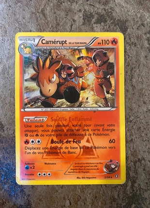 Camérupt 2/34 XY Double Danger Pokemon, brand: Pokémon, condition: Good, €4.00, €4.90 includes Buyer Protection Pro