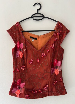 Mooie vintage top - Mt 34 - € 50, marca: Vintage Dressing, estado: Bueno, tamaño: XS / 34 / 6, 50,00 €, 53,20 € Protección al comprador incluida