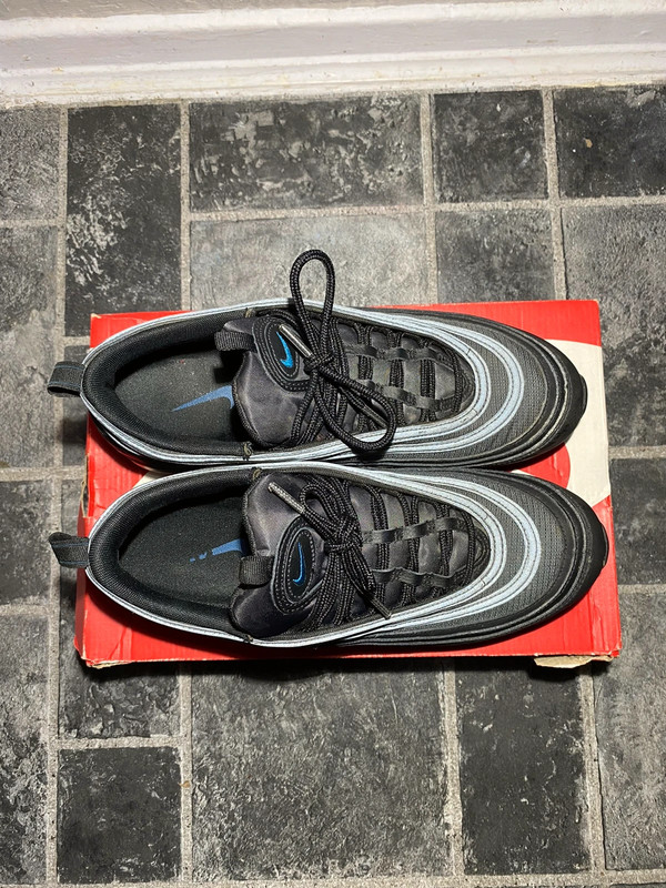 Nike Air Max 97 Men s Shoes Black Blue Force Dark Grey used uk size 9 Vinted