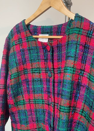 Vintage & Colourful Plaid Tweed Jacket, brand: Vintage Dressing, condition: Very good, size: XXXL / UK 28-30, £16.30, £17.82 includes Buyer Protection