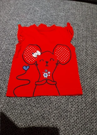 T-shirt rouge avec souris, influx, 3mois , marca: Influx, estado: Muy bueno, tamaño: 1-3 meses / 56 cm, 1,00 €, 1,75 € Protección al comprador incluida