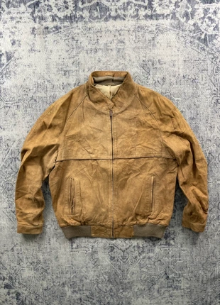 Vintage leather bomber cropped boxy aviation style daim beige jacket size M, brand: Vintage Dressing, condition: Very good, size: M, €34.00, €36.40 includes Buyer Protection Pro
