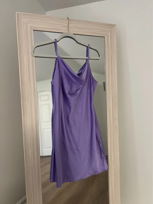 Purple mini slip dress 1