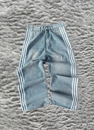 Pantalon jean coupe large droite bande blanc vintage dressing bleu clair taille M homme, brand: Vintage Dressing, condizioni: Ottime, taglia: M, €62.00, €65.80 include la Protezione acquisti