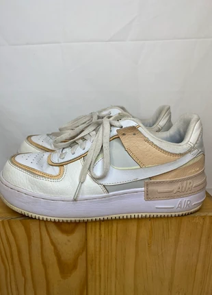 Basket Nike Air Force One AF1 shadow blanc/beige, brand: Nike, condition: Very good, size: 40, €65.00, €68.95 includes Buyer Protection