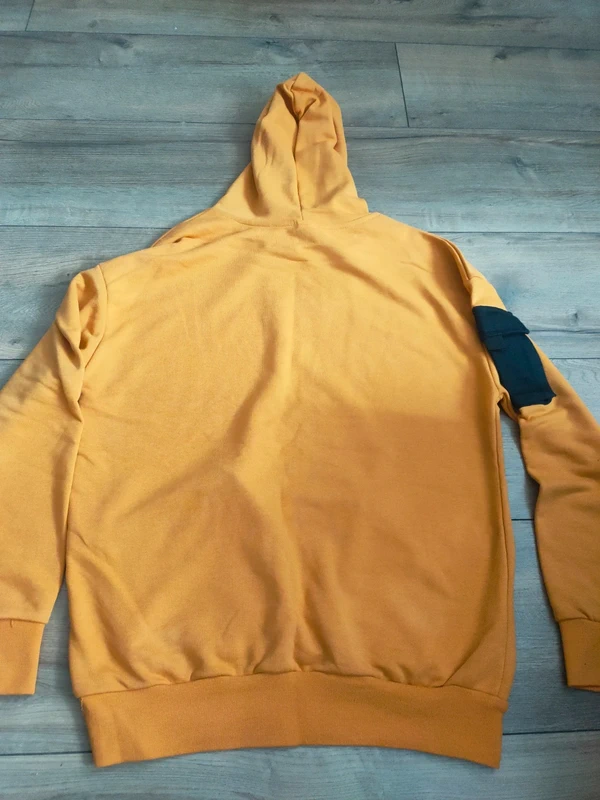 Sweat/pull à capuche moutarde homme S - photo numéro 6