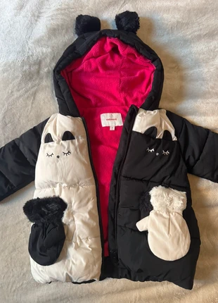 Manteau + moufles assorties Catimini – Bébé fille – 9 mois – Très bon état, marca: Catimini, estado: Muito bom, tamanho: 6-9 meses / 68 cm, €12.00, €13.30 inclui Proteção do Comprador