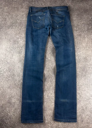 Jean Kaporal slim bleu délavé broderies strass arrière poches, taille US 31, marque: Kaporal, état: Très bon état, taille: L / 40 / 12, 28,90 €, 31,05 € Protection acheteurs incluse