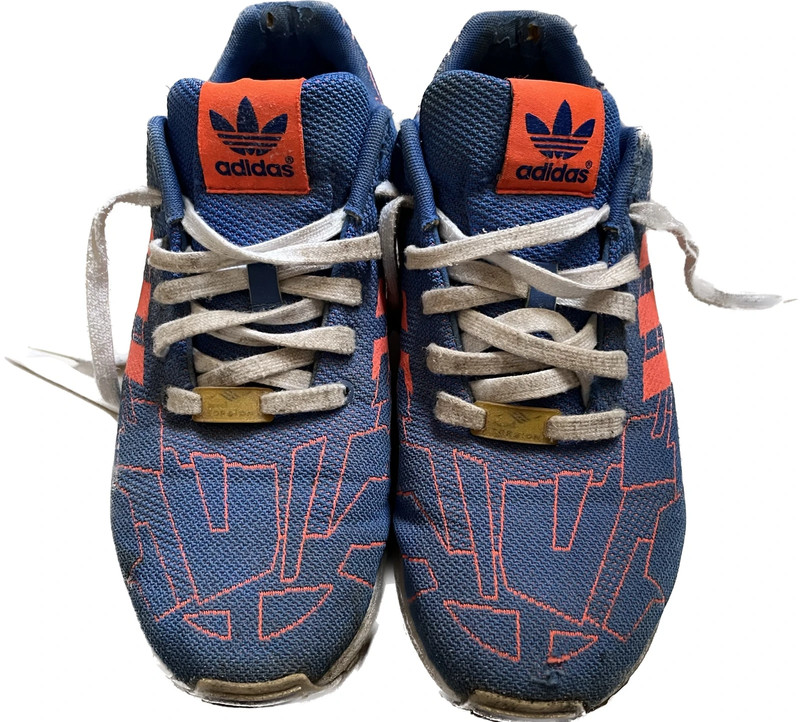 Adidas zx flux blauw top oranje