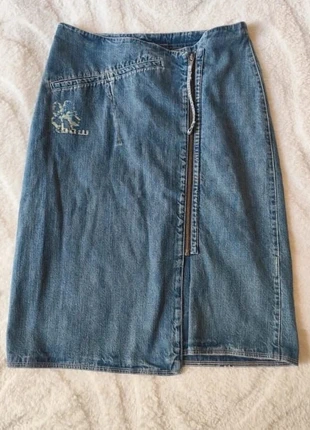Jupe en jean à rabat Oxbow vintage – taille 38/40, marque: Oxbow, état: Très bon état, taille: M / 38 / 10, 12,00 €, 13,30 € Protection acheteurs (Pro) incluse