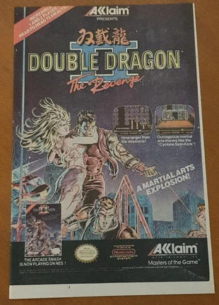 Vintage 1989 Double Dragon II the Revenge Nintendo NES Video Game Advertisement, brand: Nintendo, condizioni: Ottime, €8.00, €9.10 include la Protezione acquisti
