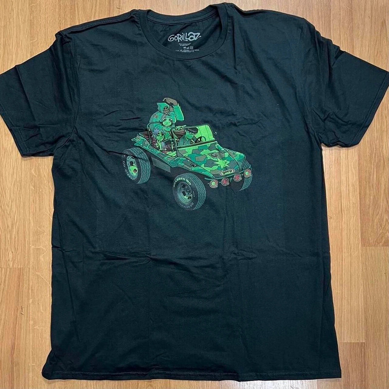 Gorillaz Unisex t Shirt Green Jeep F10e