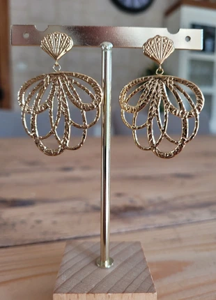 Boucles d'oreilles doré en acier inoxydable, brand: Satine, condizioni: Ottime, €12.00, €13.30 include la Protezione acquisti