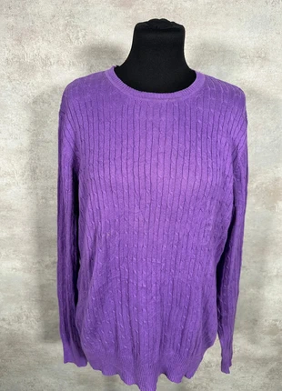 Pull Maille Torsadée Cable Knit Vintage Kim Rogers violet texturé taille XL, brand: Vintage Dressing, condizioni: Ottime, taglia: XL / IT 46 / EU 42, €8.00, €9.10 include la Protezione acquisti Pro