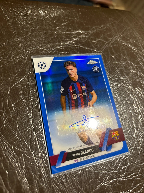 Carte topps chrome Fabio blanco auto fc barcelona 2