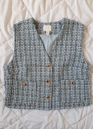 Gilet bleu, marke: H&M, zustand: Neu, größe: S / 36 / 8, 10,00 €, 11,20 € inklusive Vinted-Käuferschutz