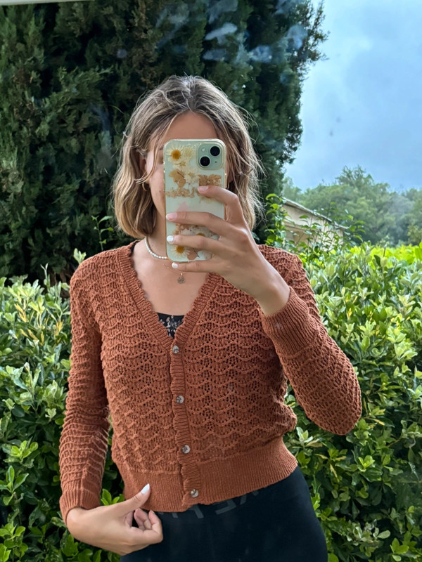 Gilet orange mango 1