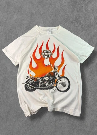 T-shirt tee vintage Y2K Gilman biker flamme taille s, marque: Gildan, état: Très bon état, taille: S, 15,00 €, 16,45 € Protection acheteurs (Pro) incluse