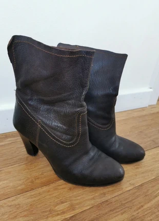 Bottines western en cuir marron, marque: CUIR, état: Très bon état, taille: 37, 6,50 €, 7,53 € Protection acheteurs incluse