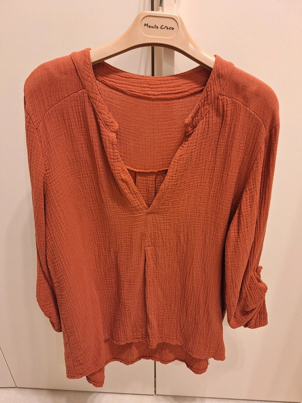 Blusa garza di cotone ruggine 3