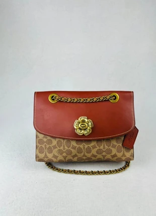 Sac À Main Coach Signature Toile Et Cuir Marron Doré Floral Chaîne Vintage, merk: Coach, staat: Heel goed, € 149,90, € 158,10 inclusief Kopersbescherming Pro