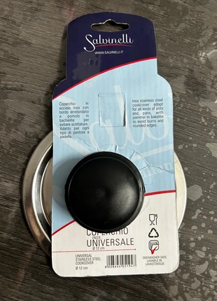 Couvercle universel en inox Salvinelli – Ø12 cm, marque: Salvinelli, état: Neuf avec étiquette, 5,00 €, 5,95 € Protection acheteurs incluse