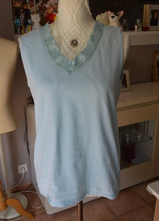 debardeur Collection bleu clair taille XL, marque: Collection, état: Très bon état, taille: XL / 42 / 14, 4,00 €, 4,90 € Protection acheteurs (Pro) incluse