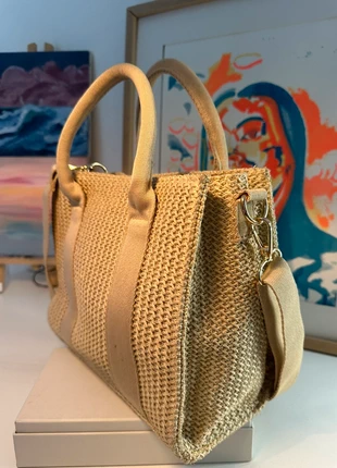 Sac cabas en paille beige – 14€, état: Très bon état, 14,00 €, 15,40 € Protection acheteurs incluse