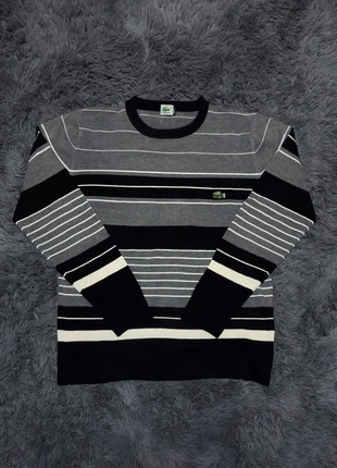 Maglione Lacoste Vintage XXL Righe Grigie Nere Bianche Manica Lunga, brand: Lacoste, condizioni: Ottime, taglia: L, €49.90, €53.10 include la Protezione acquisti