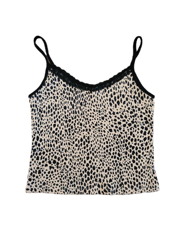 Brandy Melville Lace Trim Animal Print Cami 1