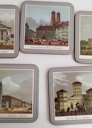 Sous-verres vintage d'Allemagne 5 pst, condition: Very good, €3.00, €3.85 includes Buyer Protection