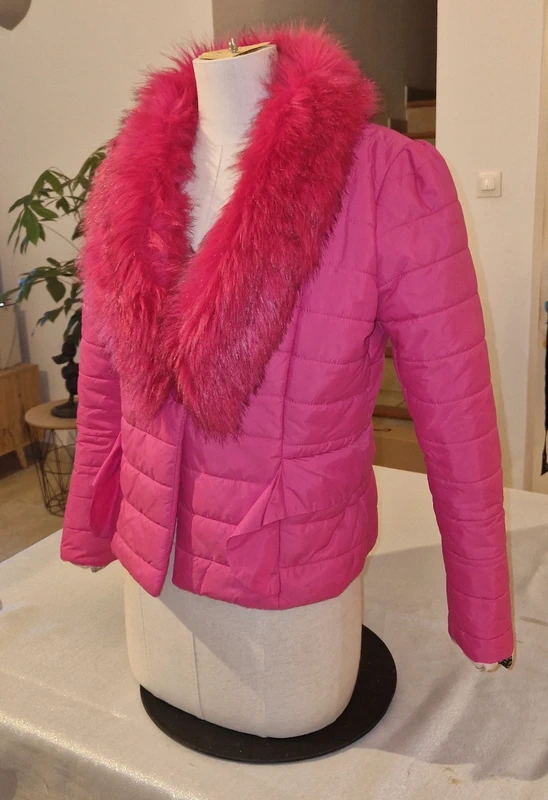 Veste fausse fourrure rose fushia - photo numéro 2