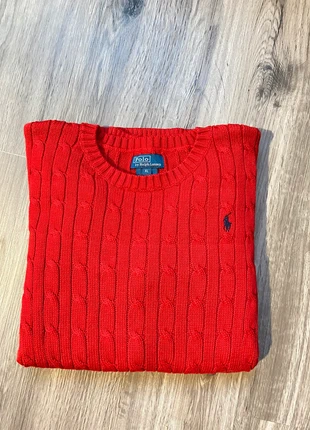 Pull torsadé Ralph Lauren / Rouge logo noir / XL Hommes, marca: Ralph Lauren, estado: Muy bueno, tamaño: XL, 25,00 €, 26,95 € Protección al comprador incluida