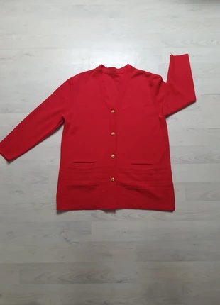Cardigan vintage long rouge 46/48, marke: sans marque, zustand: Sehr gut, größe: XXXL / 46 / 18, 4,00 €, 4,90 € inklusive Vinted-Käuferschutz