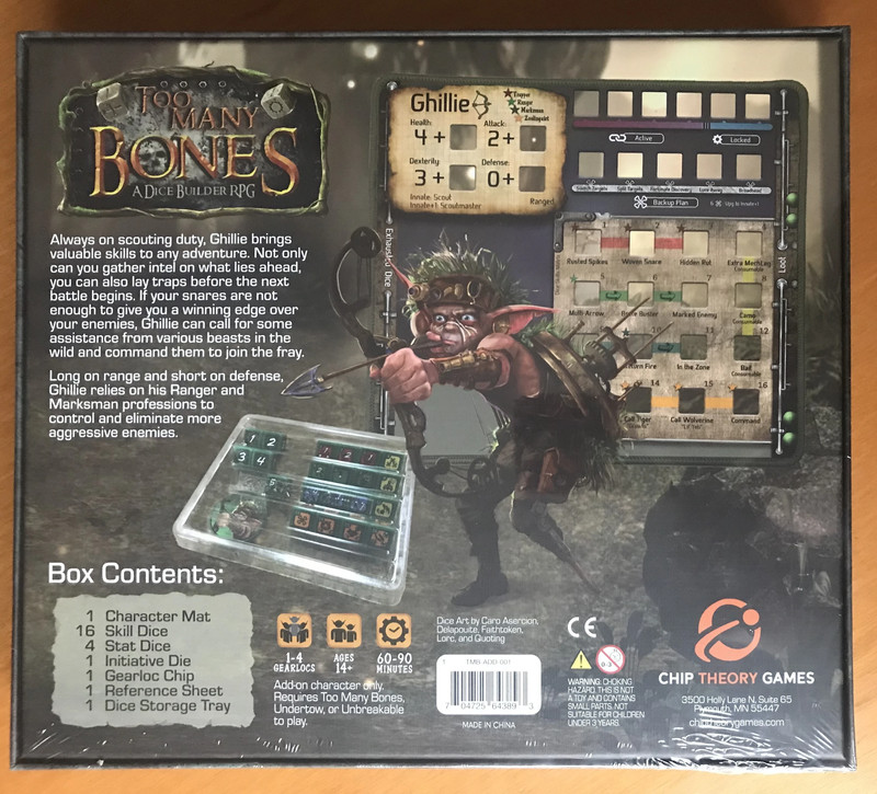 Too Many Bones: Ghillie (Gearloc) - Chip Theory Games - New Sealed 2