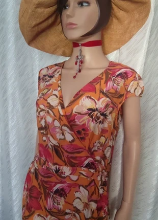 Robe d'été style portefeuille imprimé floral FR 40 neuve, brand: Boutique lyonnaise, condition: New without tags, size: L / 40 / 12, €25.00, €26.95 includes Buyer Protection