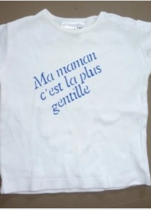 T-shirt bébé fille blanc 6 mois, condition: Very good, size: 3-6 months / 62 cm, €1.50, €2.28 includes Buyer Protection