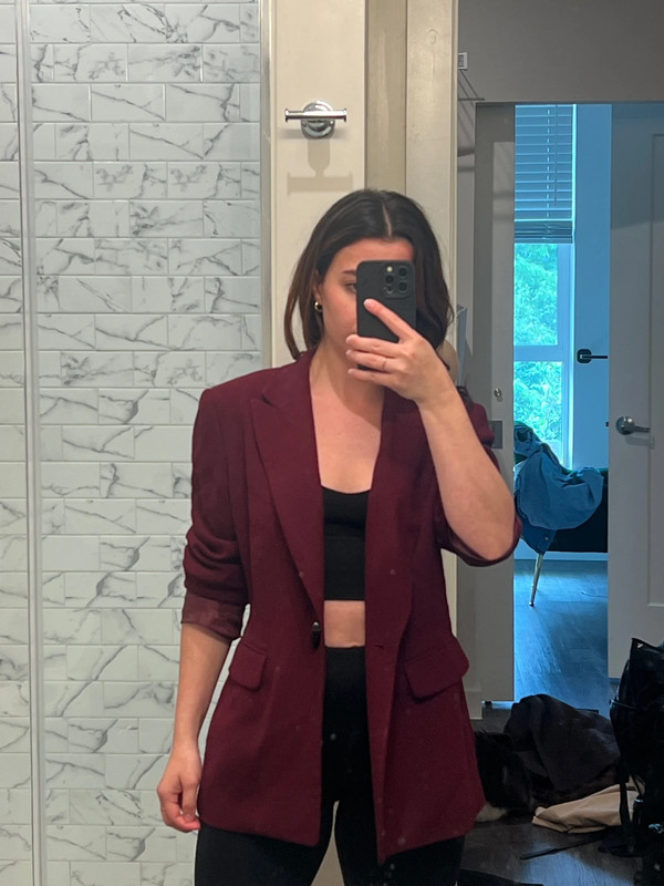 Burgundy blazer 2