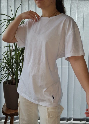 Tee-shirt blanc simple Ralph Lauren, marca: Ralph Lauren, estado: Muito bom, tamanho: L / 40 / 12, €32.00, €34.30 inclui Proteção do Comprador Pro