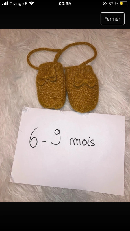 Moufle bébé 6 mois