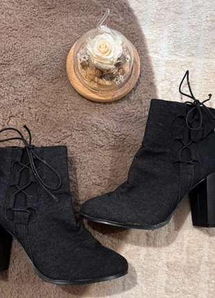 Bottines noires femme Poti Pati – pointure 40, talons laçage, marque: Poti Pati, état: Très bon état, taille: 40, 15,99 €, 17,49 € Protection acheteurs incluse