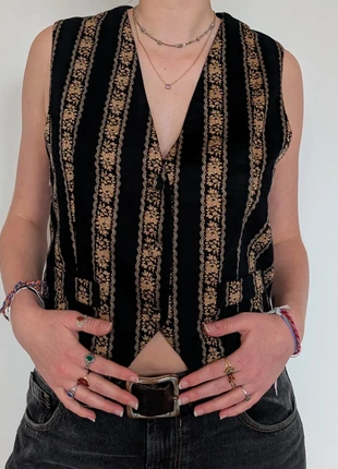 🖤 Gilet boléro vintage collector Pimkie - style baroque doré/noir, brand: Vintage Dressing, condition: Very good, size: M / 38 / 10, €18.00, €19.60 includes Buyer Protection