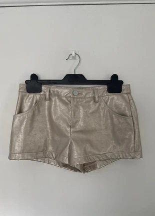 Gold Leather low rise mini shorts ~ size xs, brand: Shein, condition: New without tags, size: XS / 34 / 6, €5.00, €5.95 includes Buyer Protection