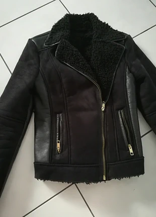 Veste courte style motarde noire Pimkie, brand: Pimkie, condition: Very good, size: XS / 34 / 6, €7.00, €8.05 includes Buyer Protection
