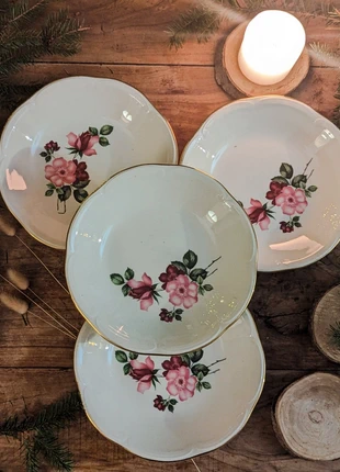 Set de 4 assiettes creuses Gien modèle Chinon, marque: Gien, état: Très bon état, 15,00 €, 16,45 € Protection acheteurs (Pro) incluse