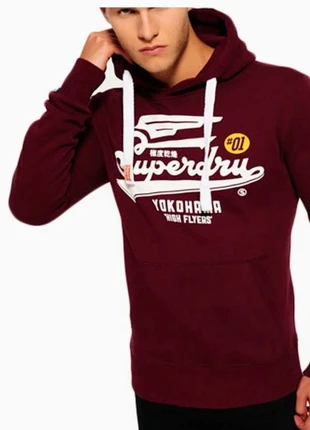 Superdry High Flyer Reworked Hoodie voor heren bordeauxrood, marque: Superdry, état: Très bon état, taille: XS, 14,99 €, 16,44 € Protection acheteurs incluse